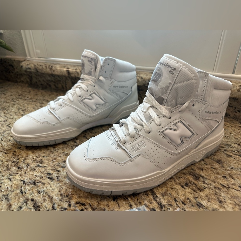 NWOT New Balance 650R High Top Sneakers | White | Men’s Size 12